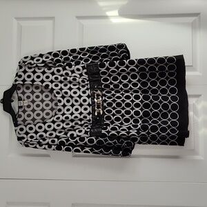 Studio 1940 - Black and White Design Top - Plus Size - 18/20 - EUC